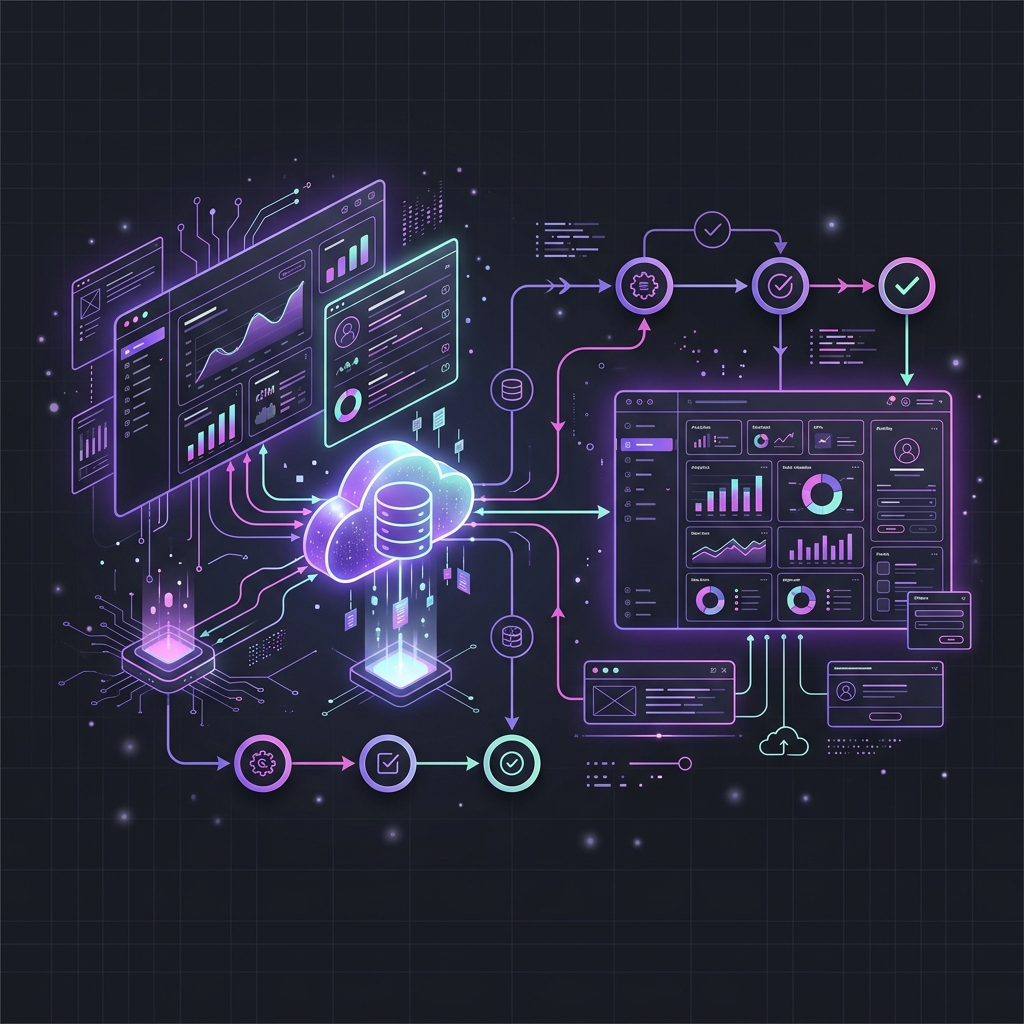 Custom Web Application Development Illustration