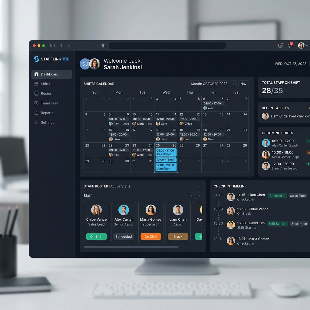 Employee Management Timelines Dashboard Mockup