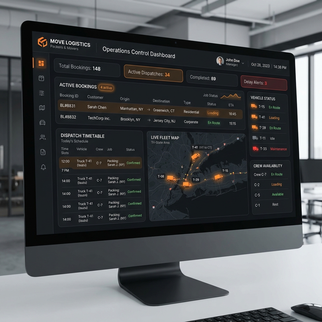 Logistics Fleet Management Dashboard Mockup
